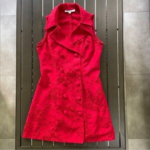 VINTAGE RAMPAGE DOUBLE BREASTED JACQUARD SHEATH BLAZER MINI DRESS!!